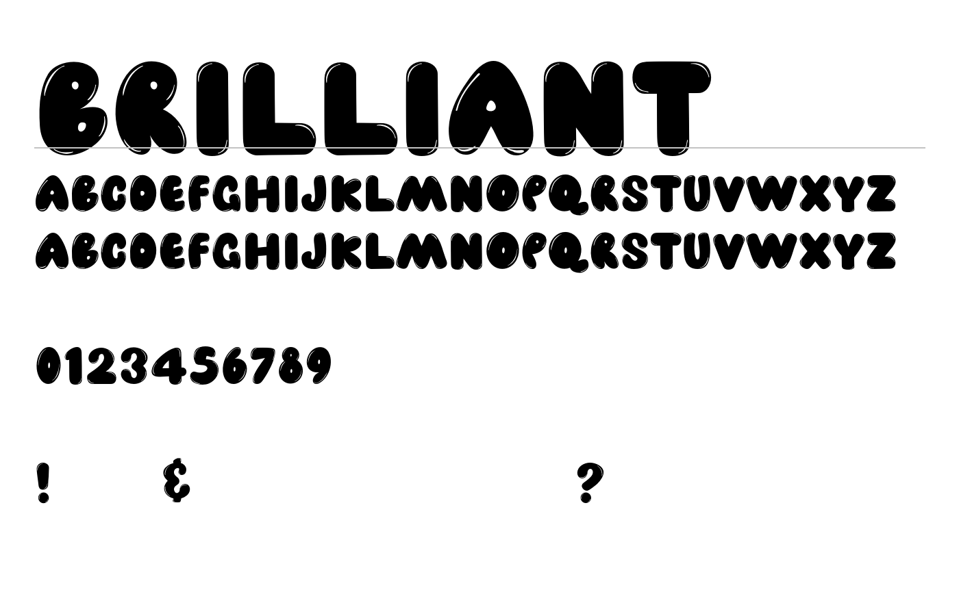 BRILLIANT Font preview