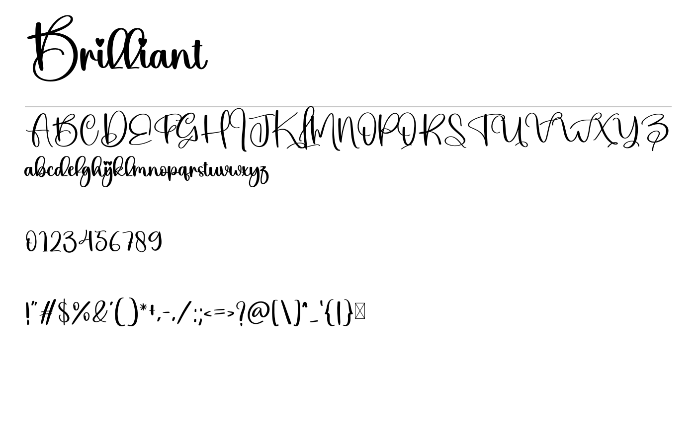 Brilliant Font preview