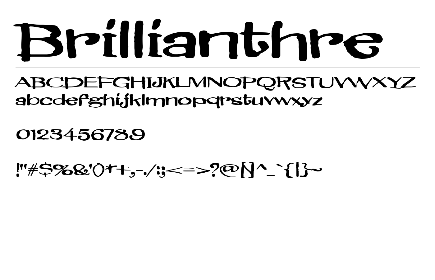 Brillianthre Font preview