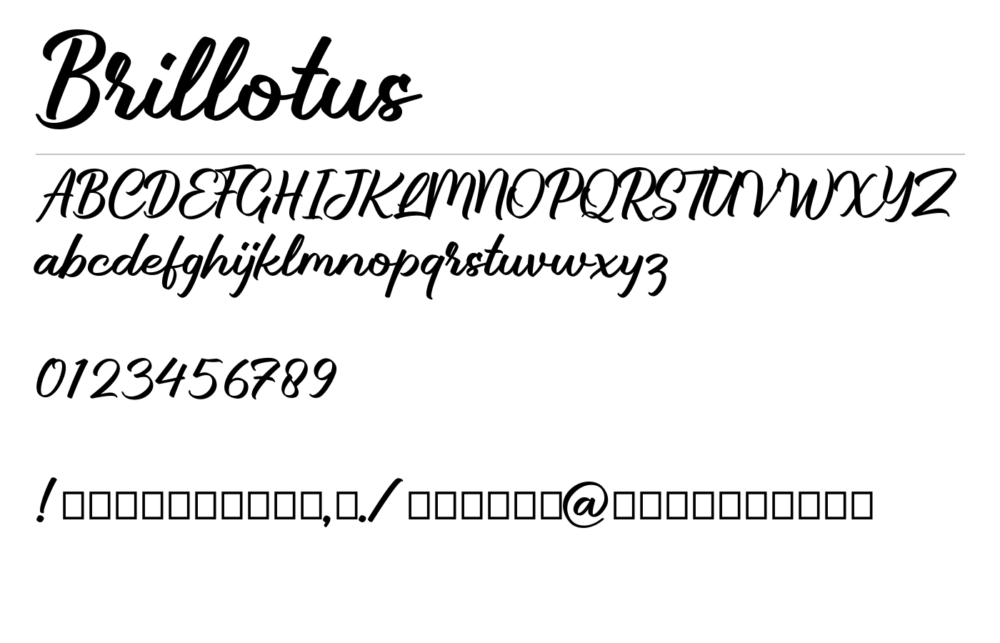 Brillotus Font preview
