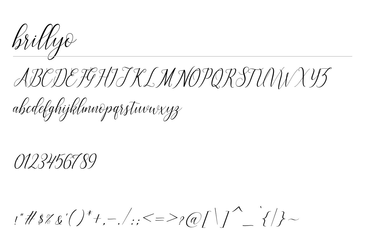 brillyo Font preview