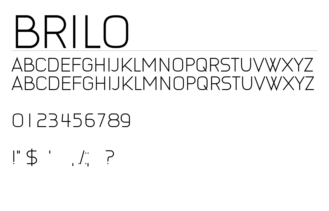 Brilo Font preview