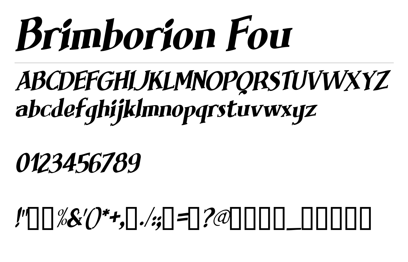 Brimborion Fou Font preview