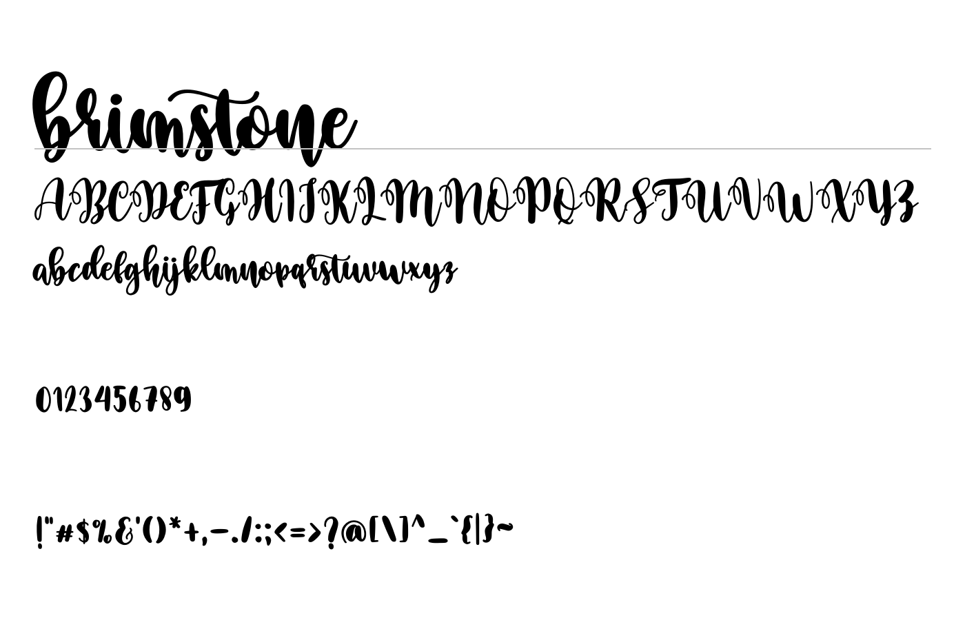 brimstone Font preview