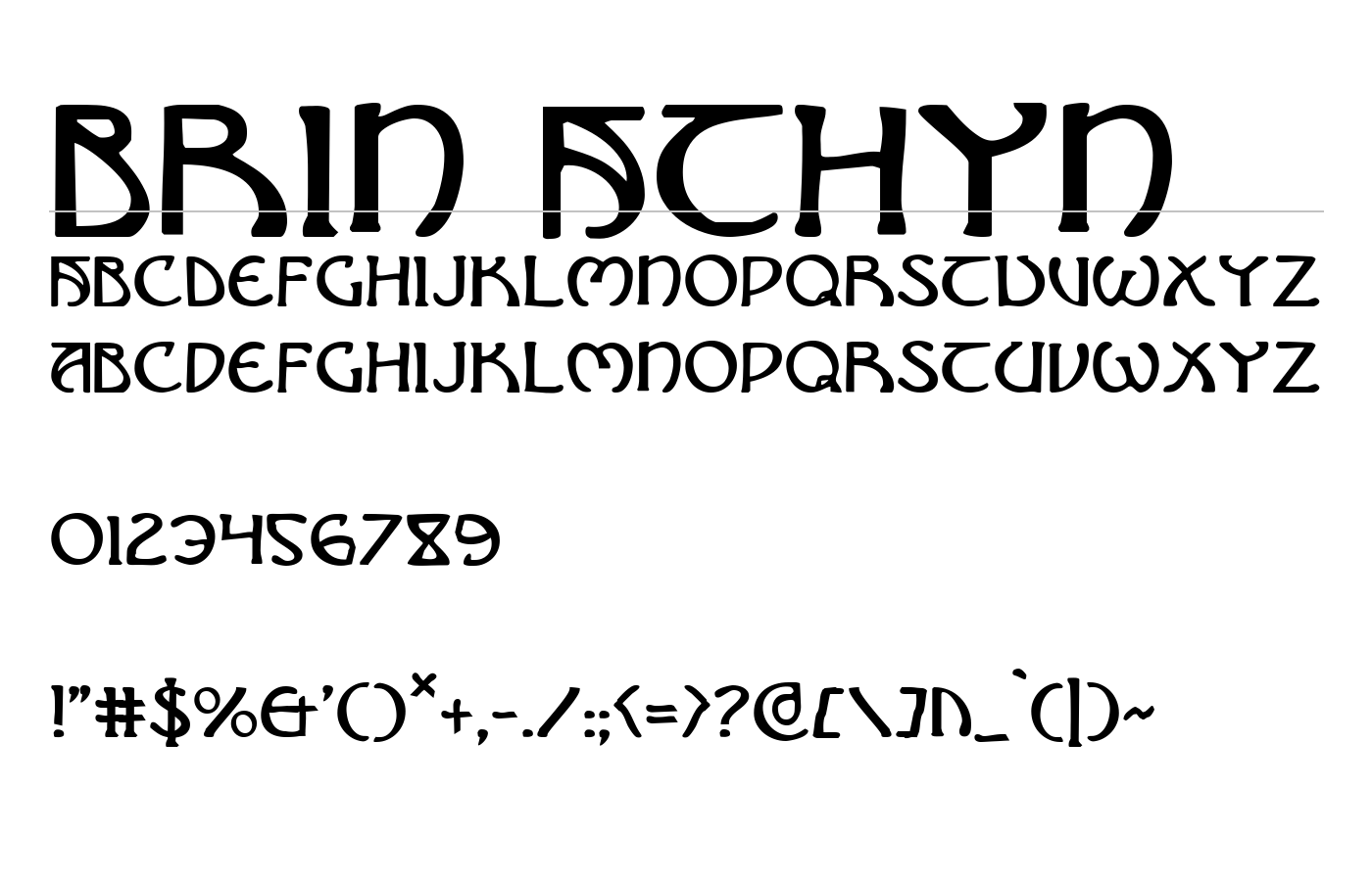 Brin Athyn Font preview
