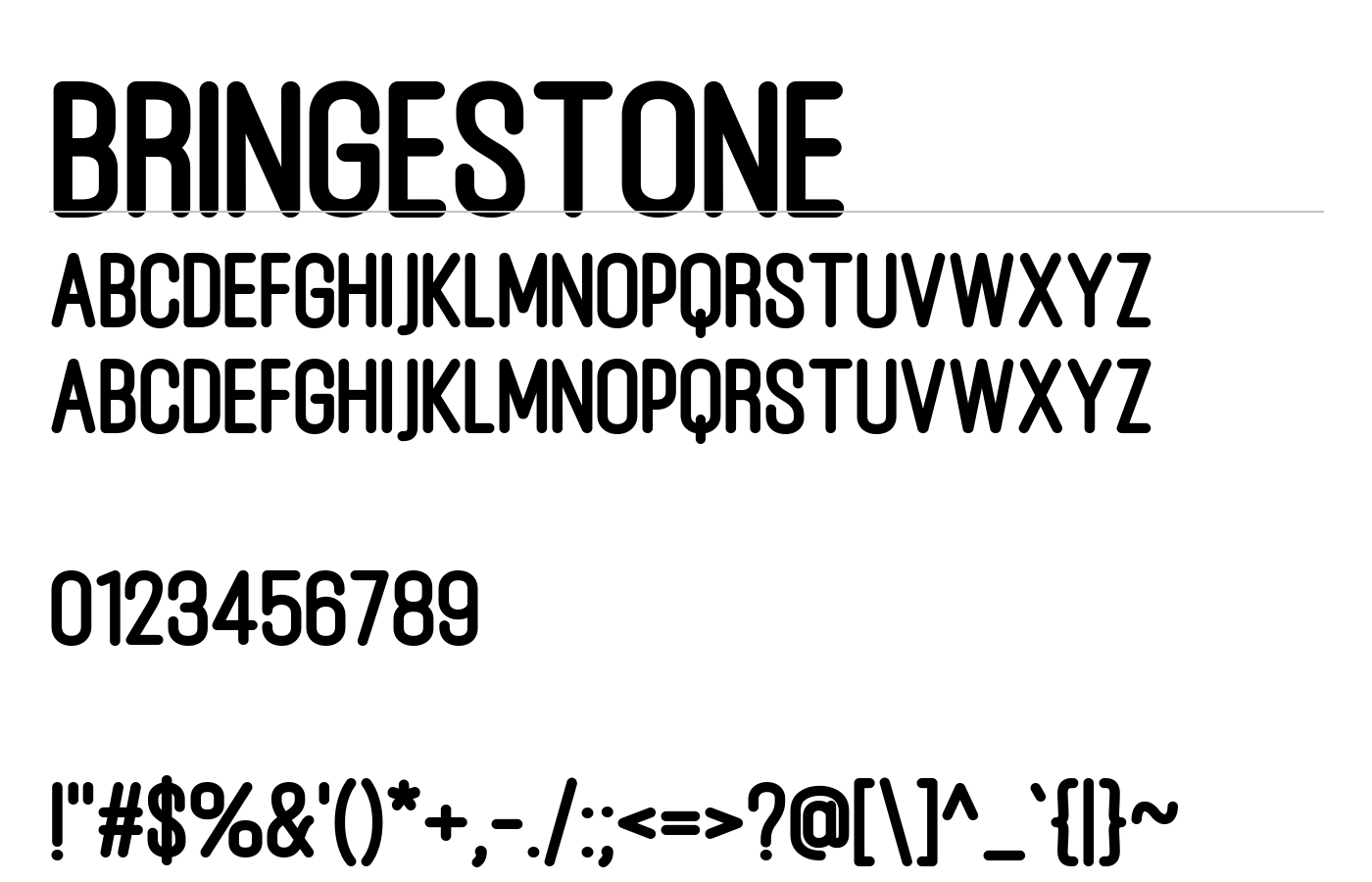 Bringestone Font preview
