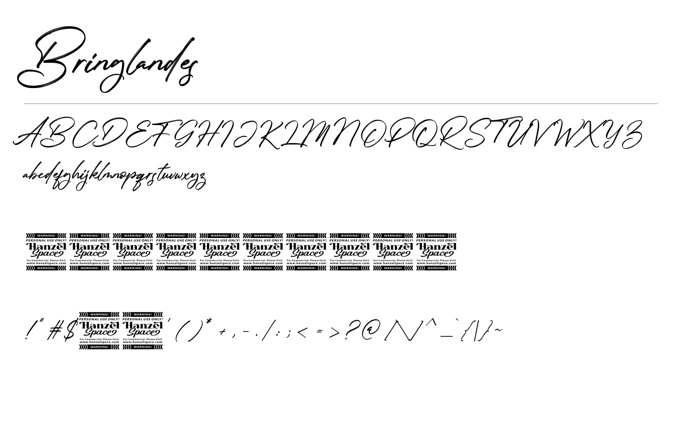 Bringlandes Font preview