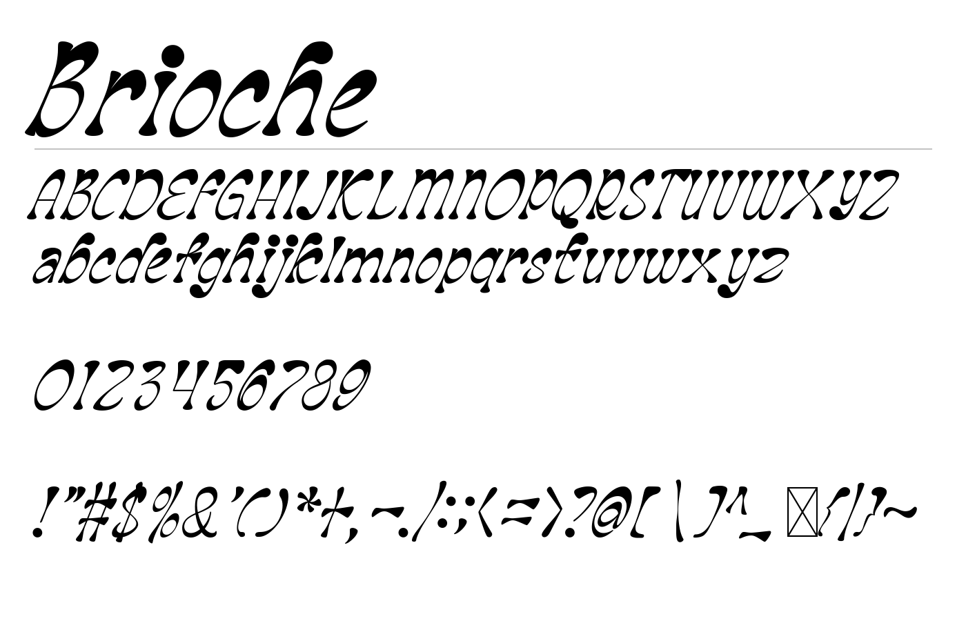 Brioche Font preview