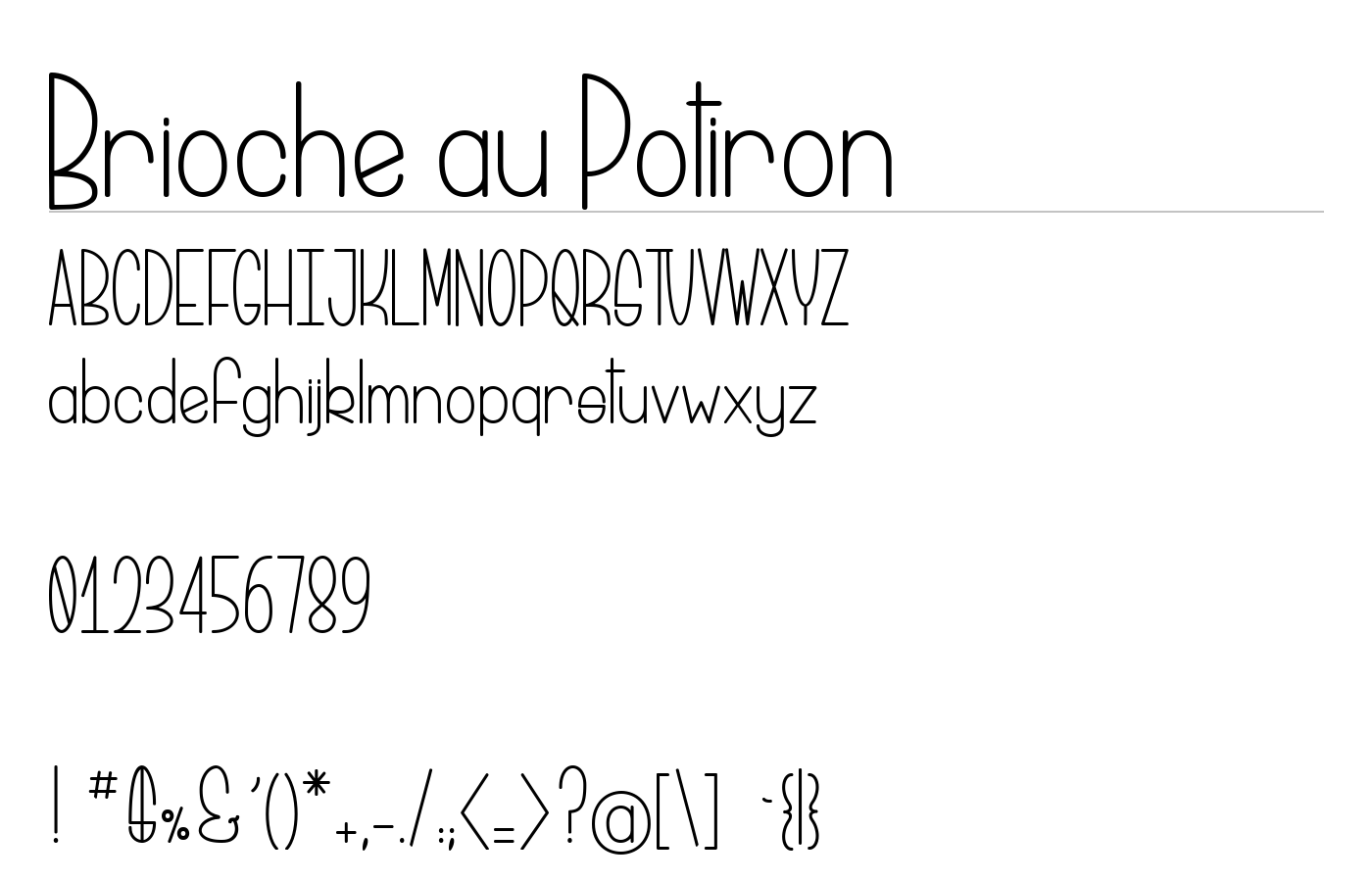 Brioche au Potiron Font preview