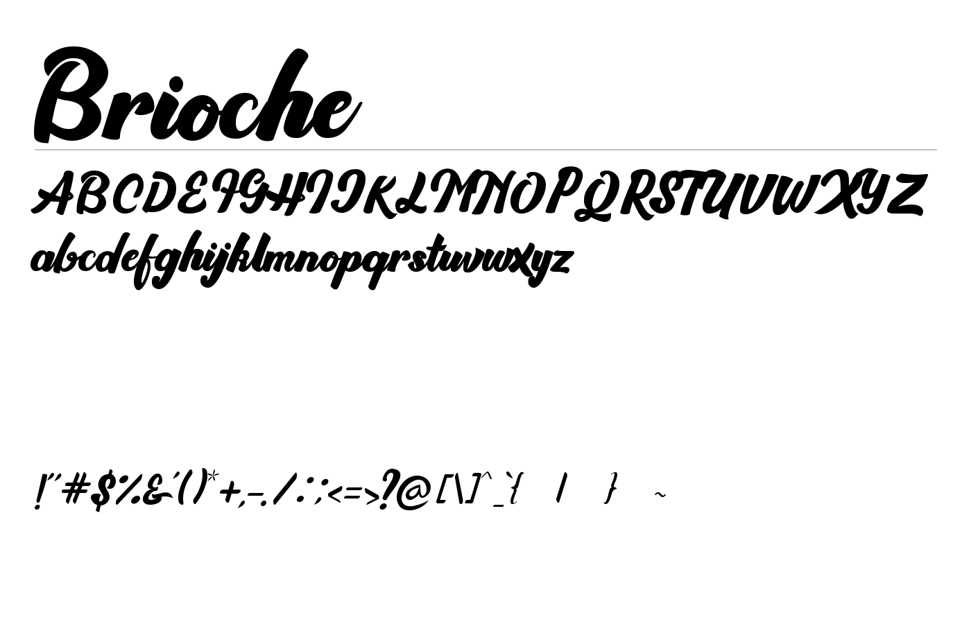Brioche Font preview