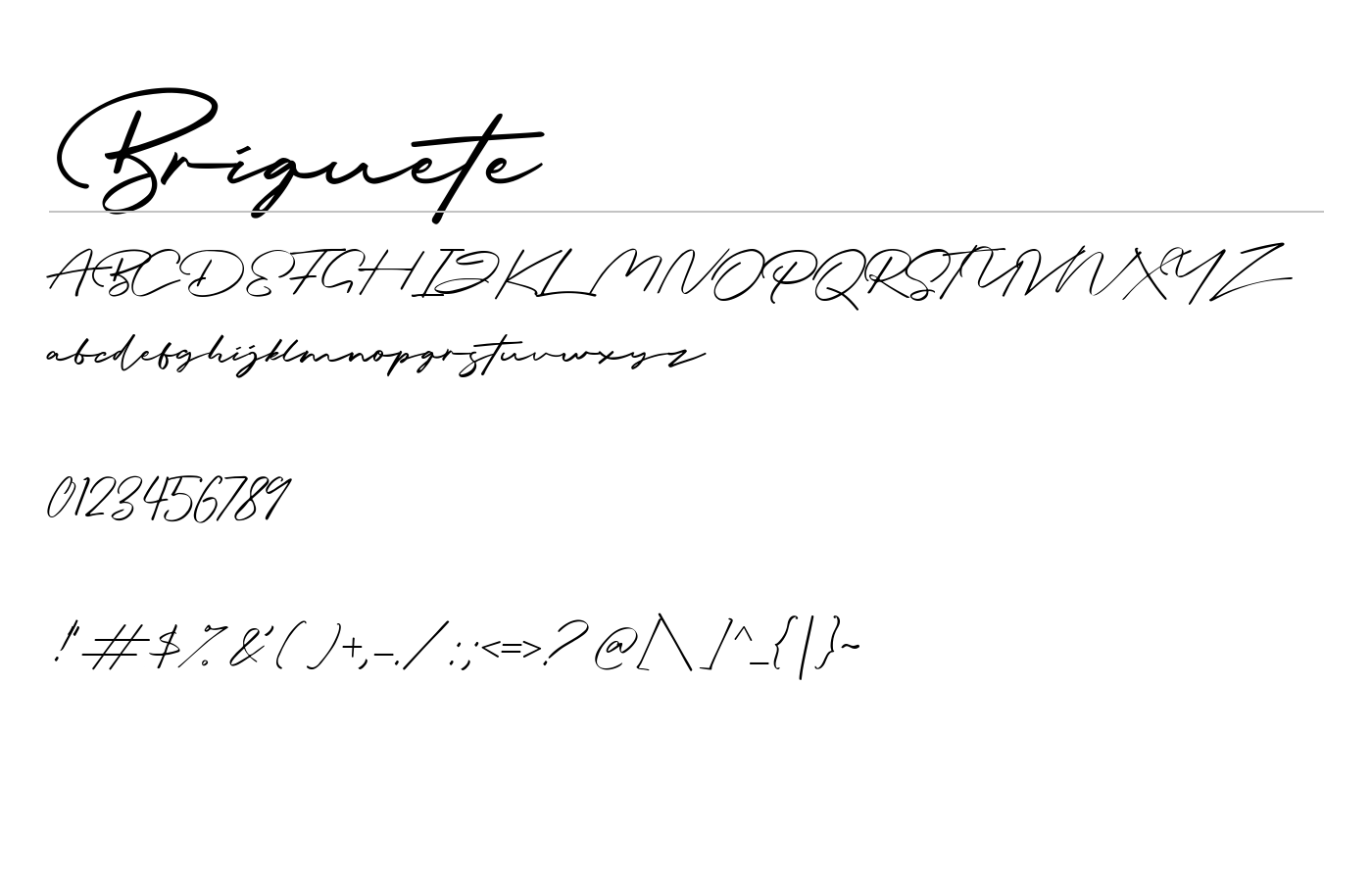 Briquete Font preview