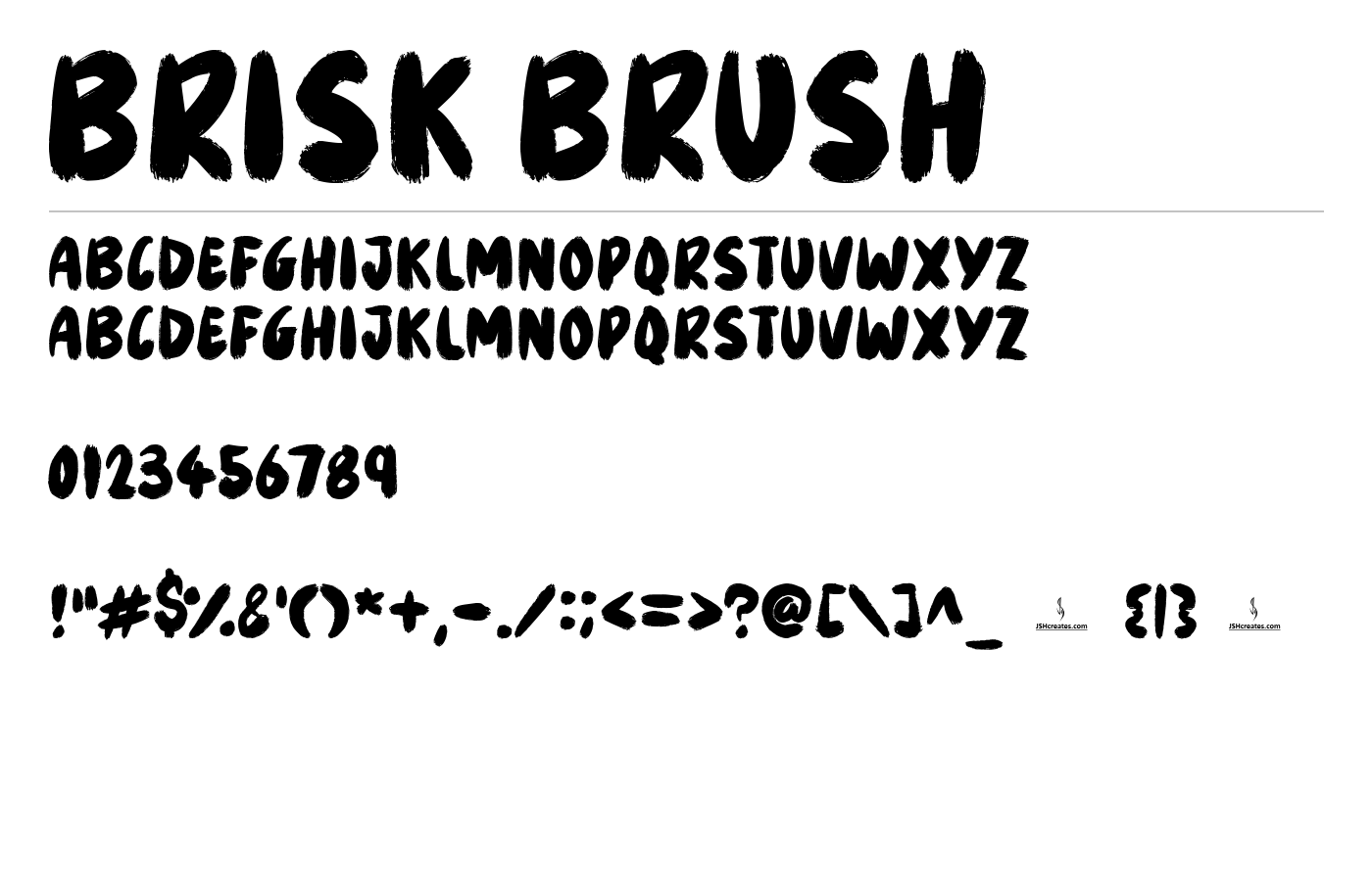 Brisk Brush Font preview
