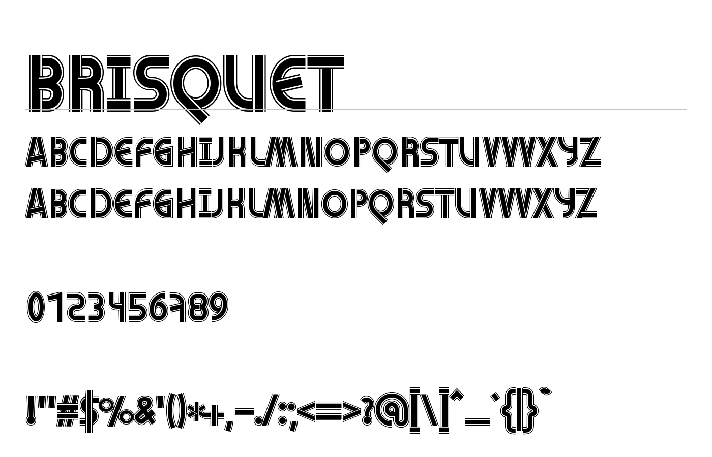 Brisquet Font preview