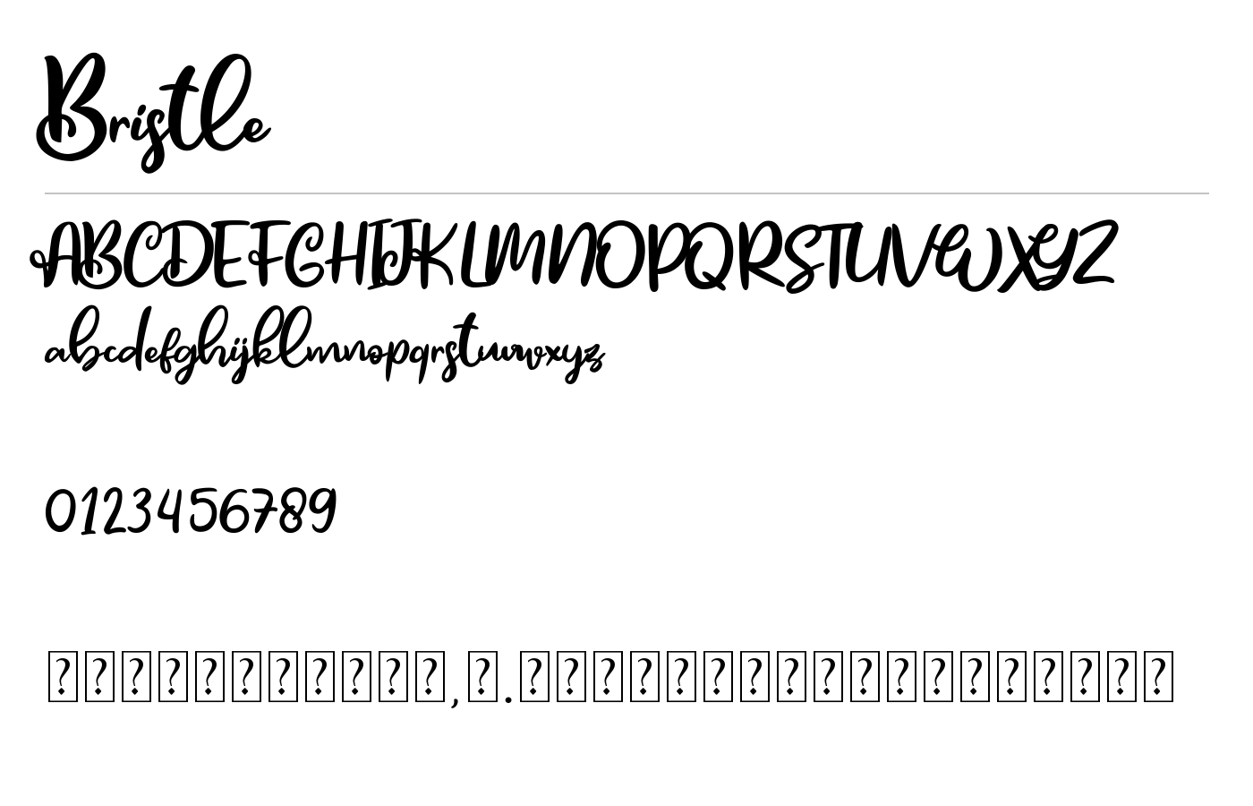 Bristle Font preview