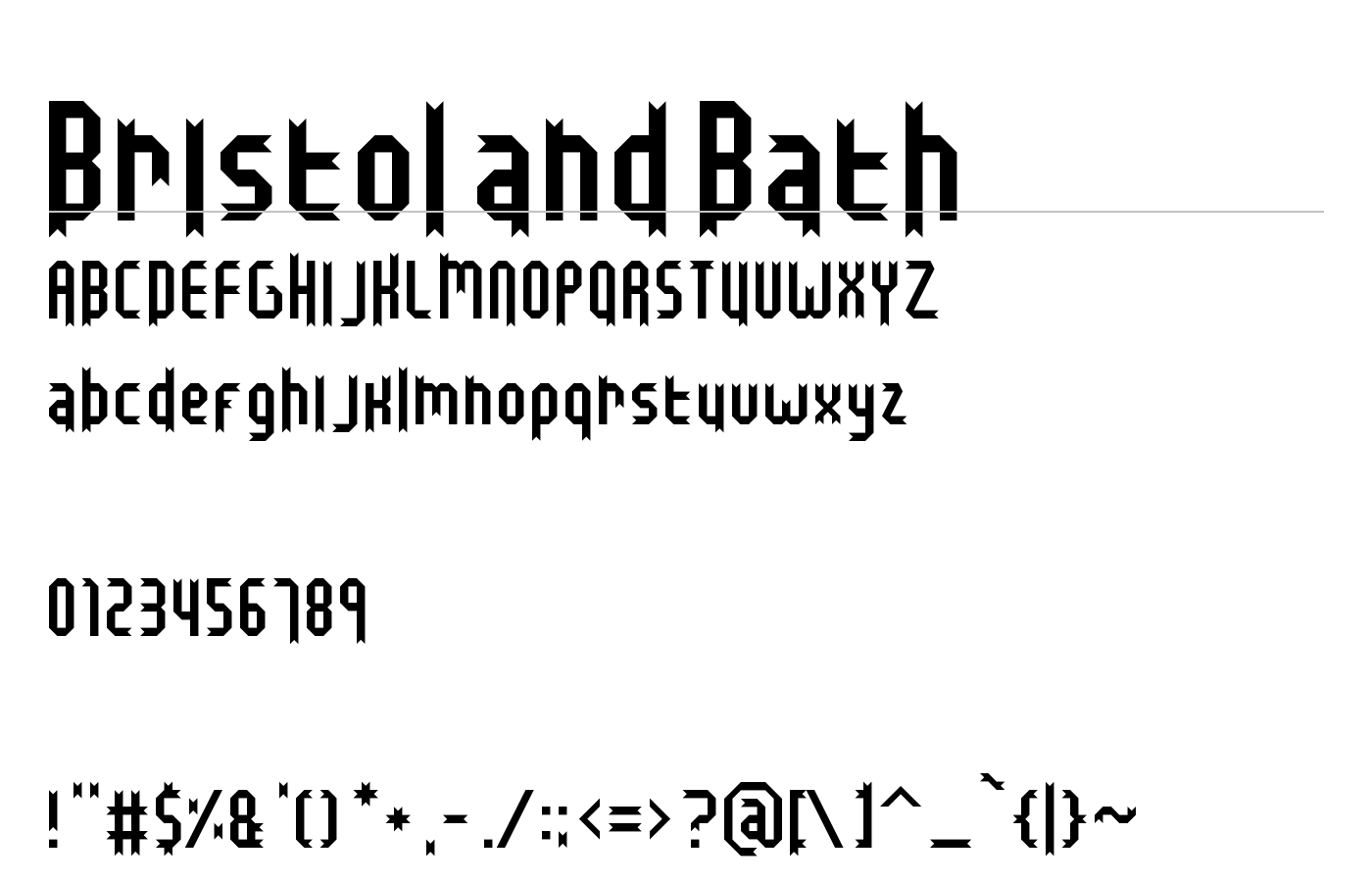 Bristol and Bath Font preview