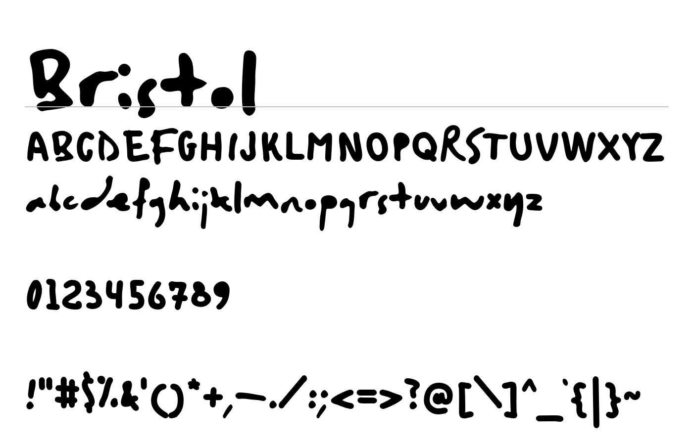 Bristol Font preview