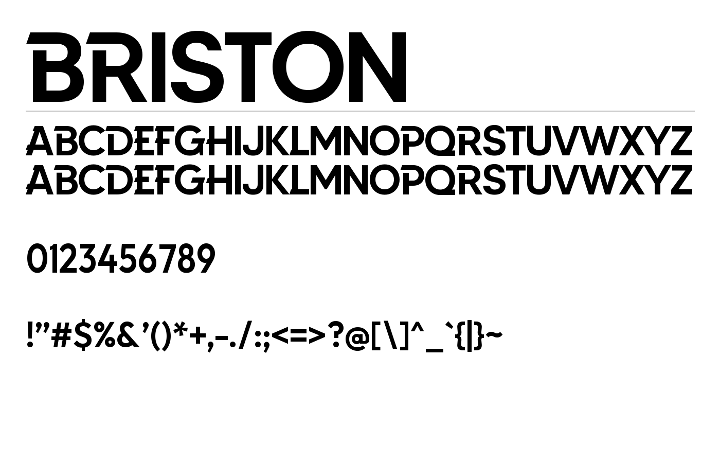 Briston Font preview