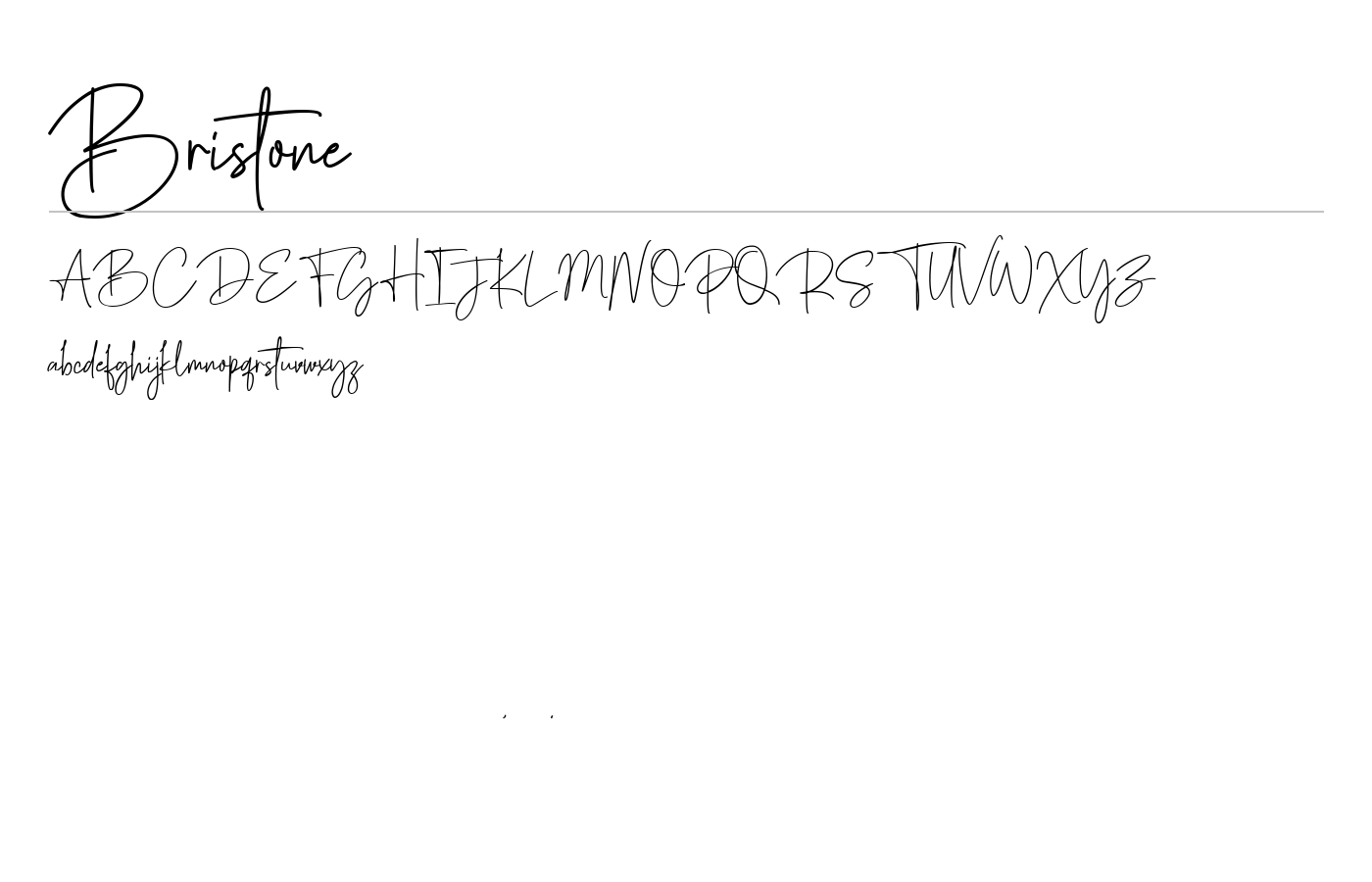 Bristone Font preview