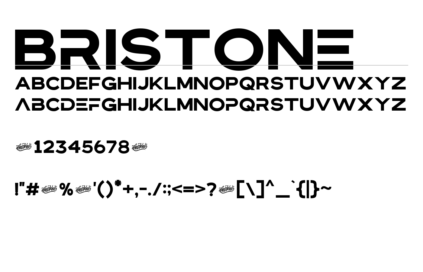 Bristone Font preview