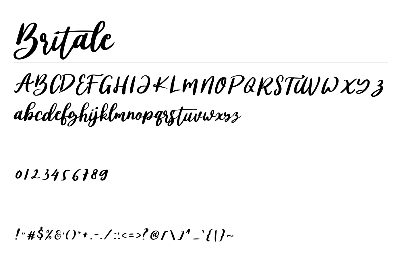 Britale Font preview