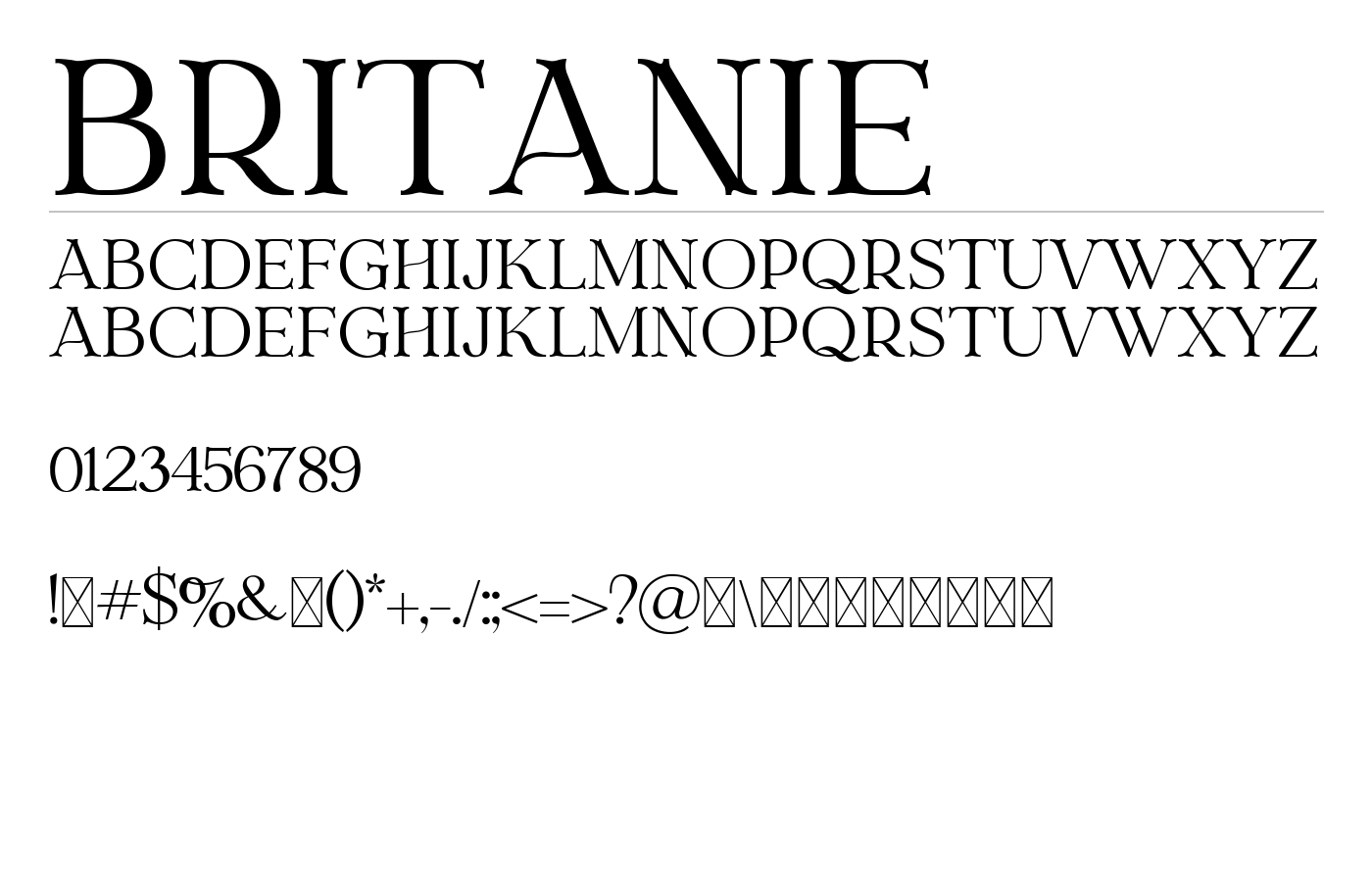 Britanie Font preview