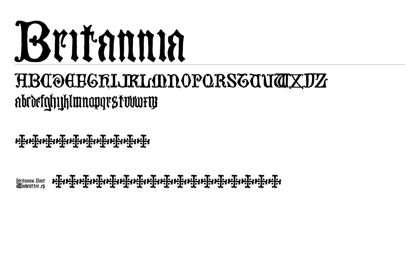 Britannia Font preview