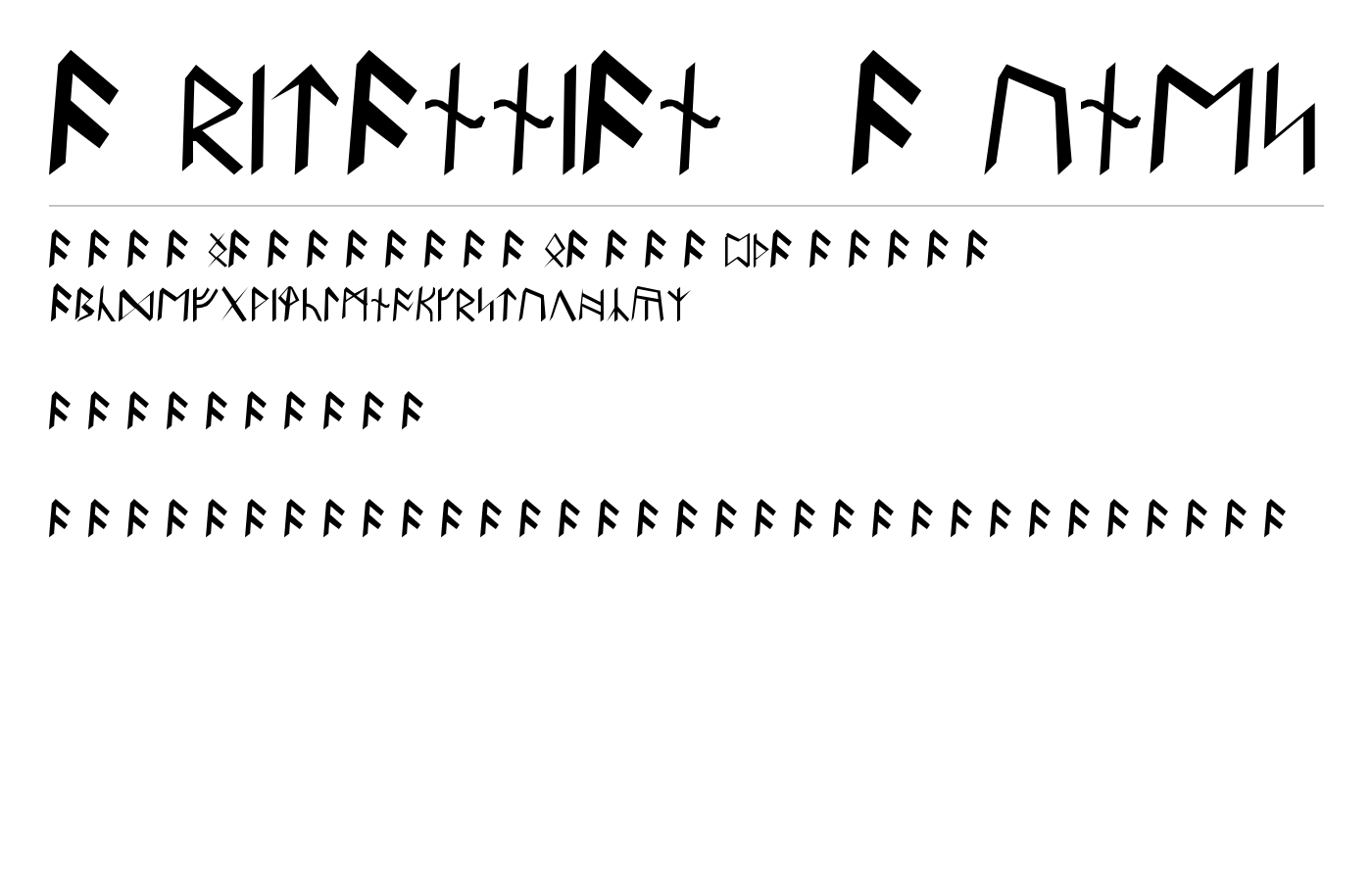 Britannian Runes Font preview