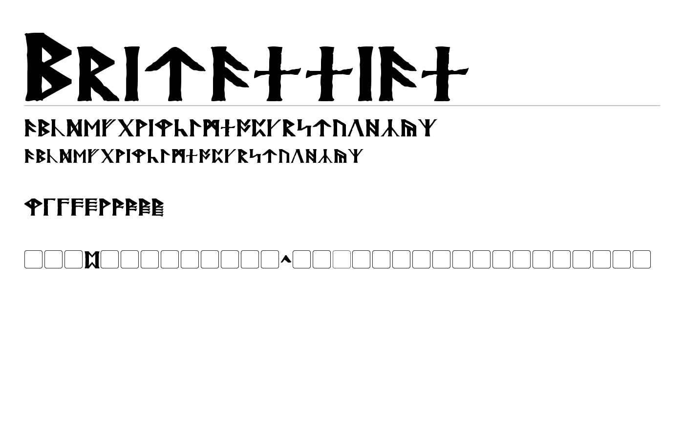 Britannian Font preview