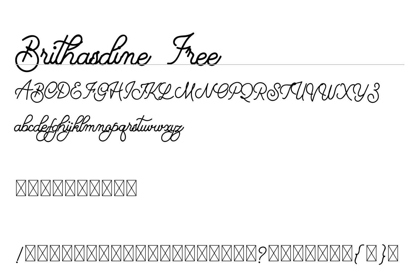 Brithasdine Free Font preview