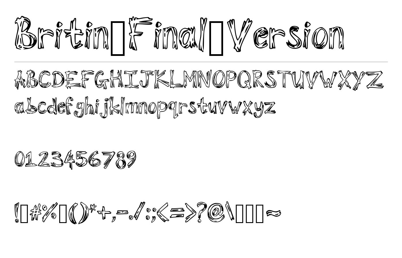 Britin_Final_Version Font preview