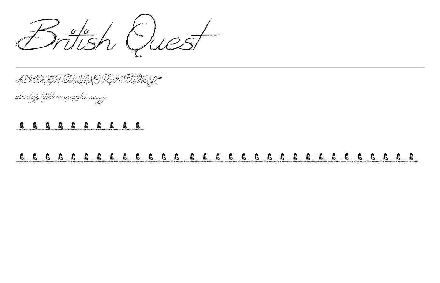 British Quest Font preview