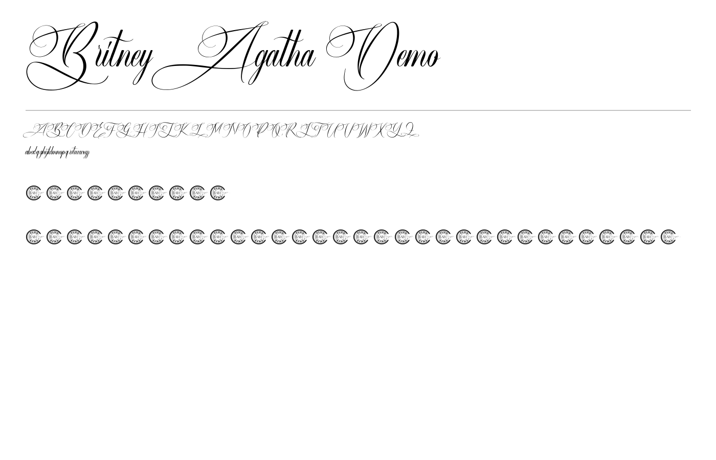 Britney Agatha Demo Font preview