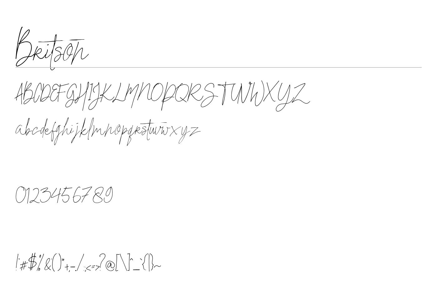 Britson Font preview