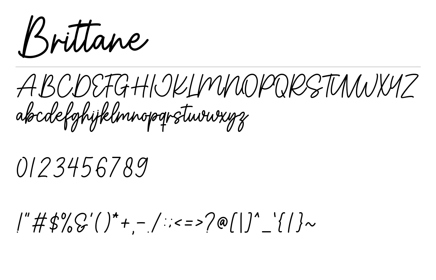 Brittane Font preview