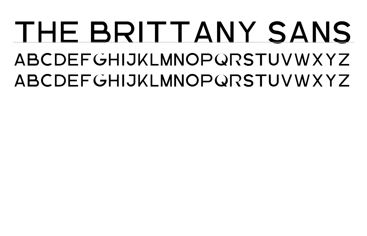 The Brittany Font preview