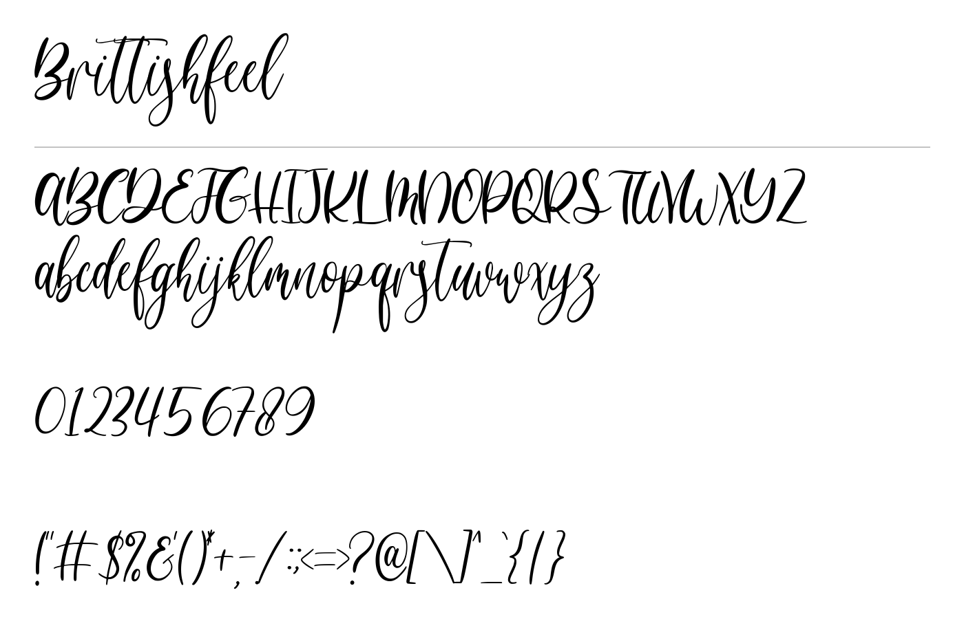 Brittishfeel Font preview