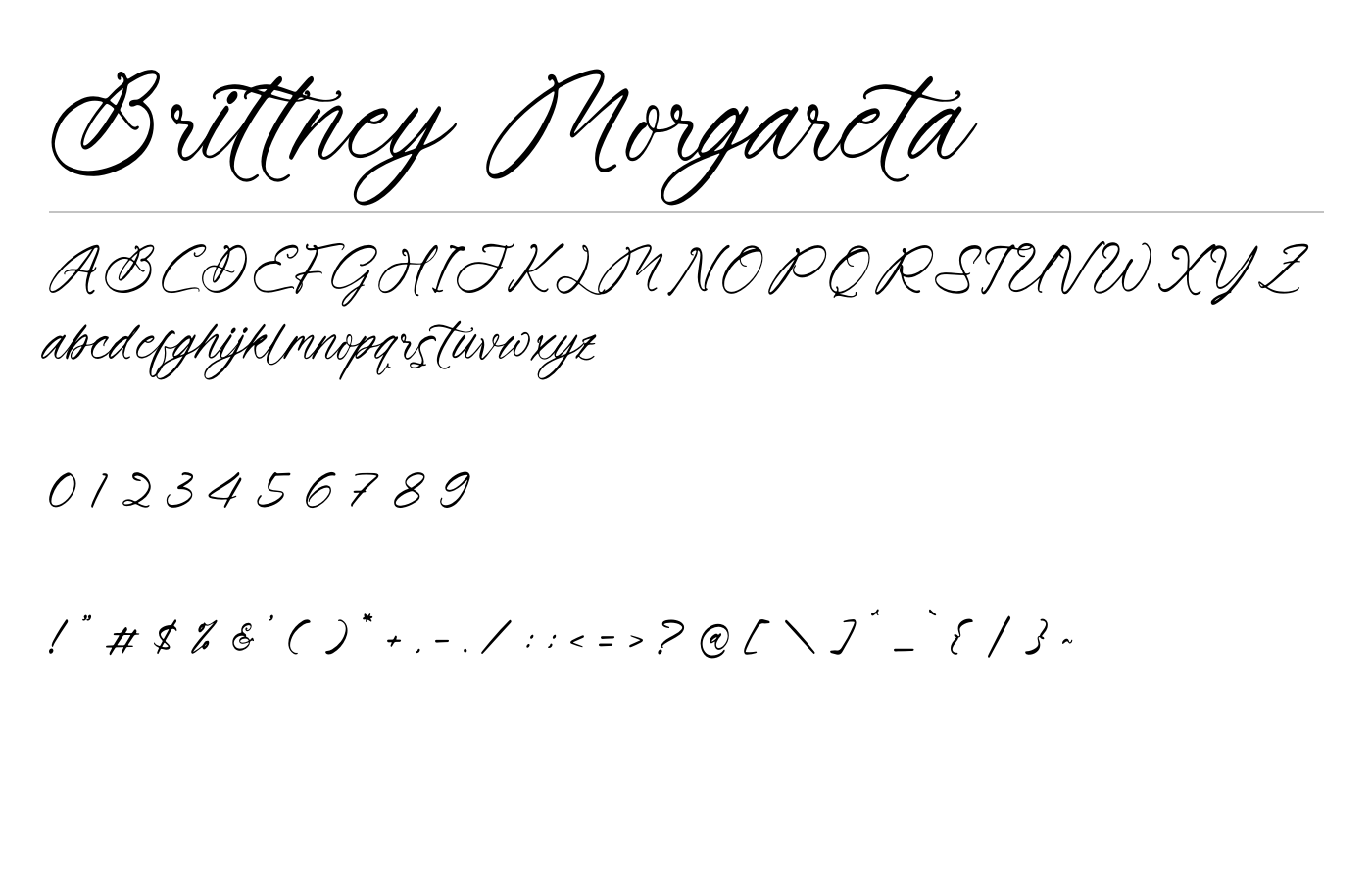 Brittney Morgareta Font preview