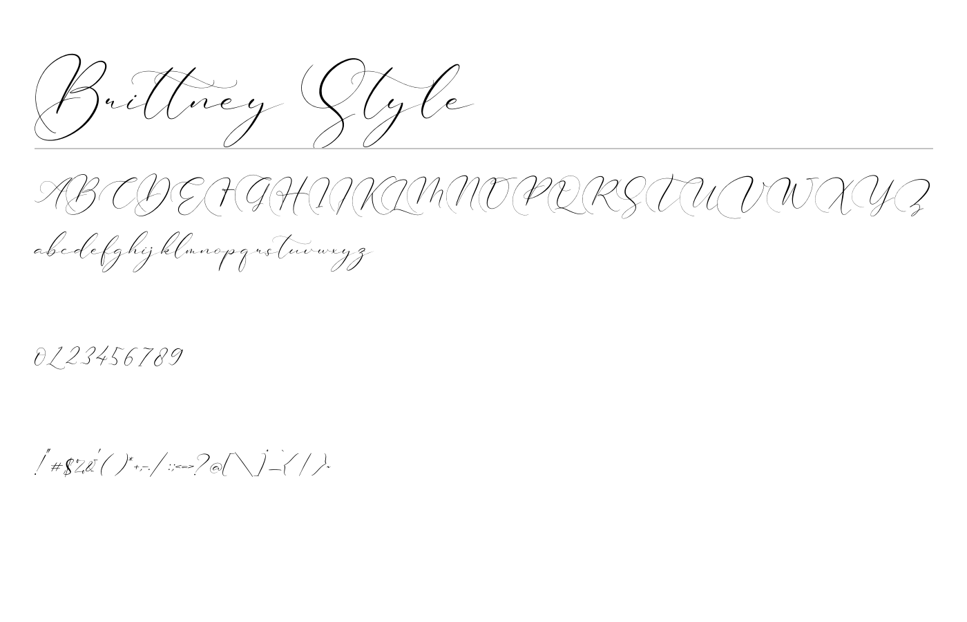 Brittney Style Font preview