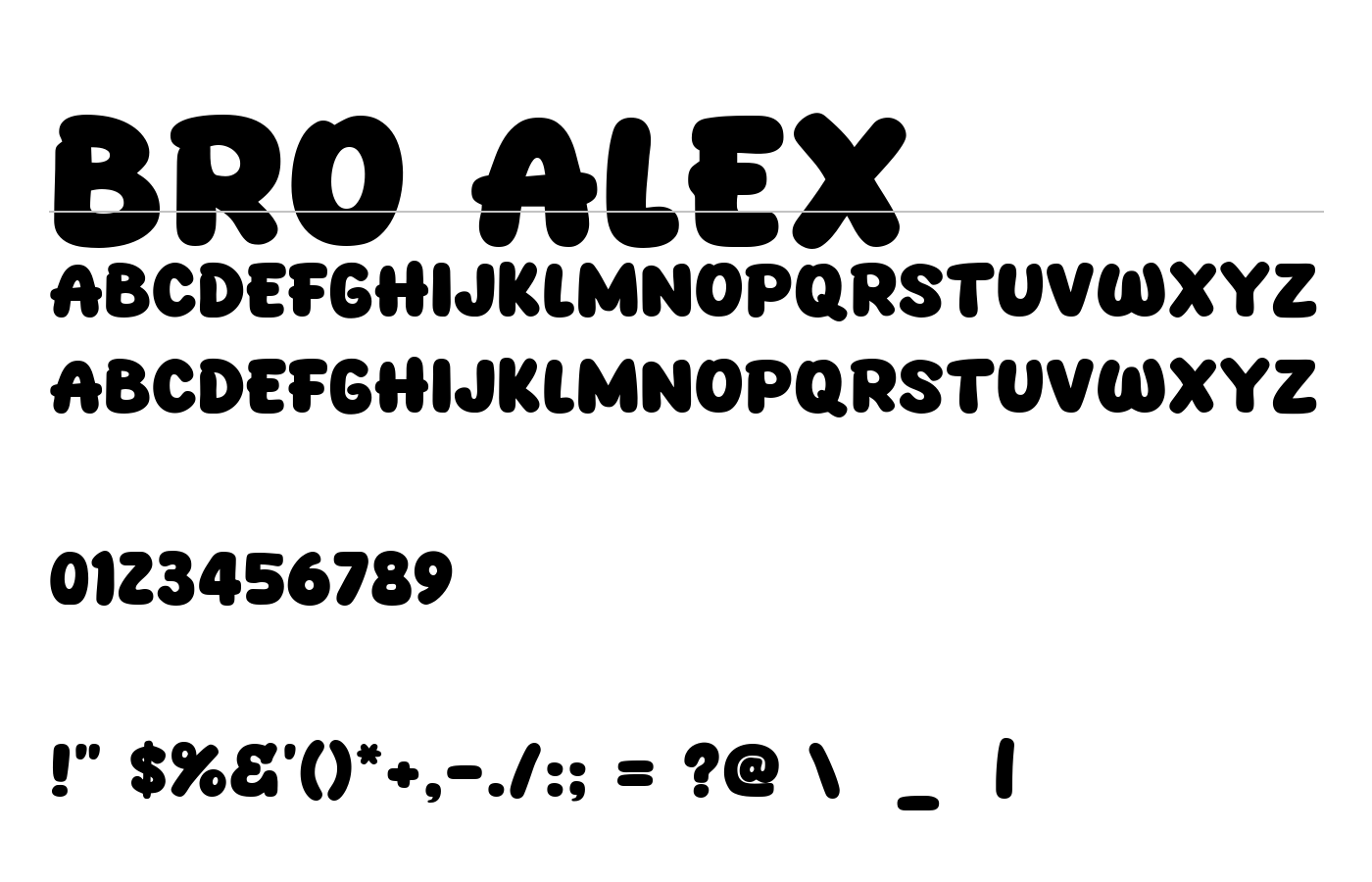 Bro Alex Font preview