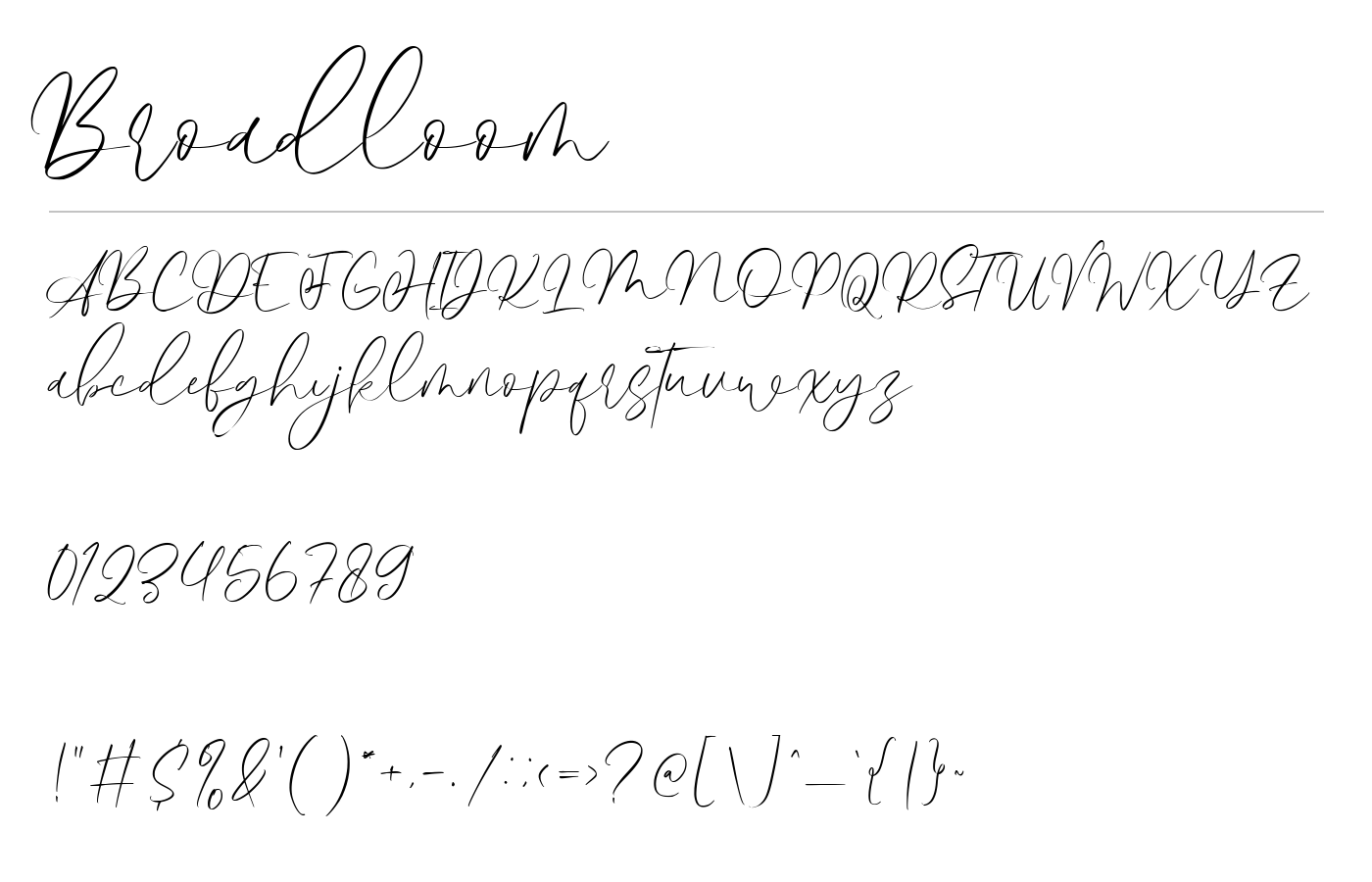 Broadloom Font preview