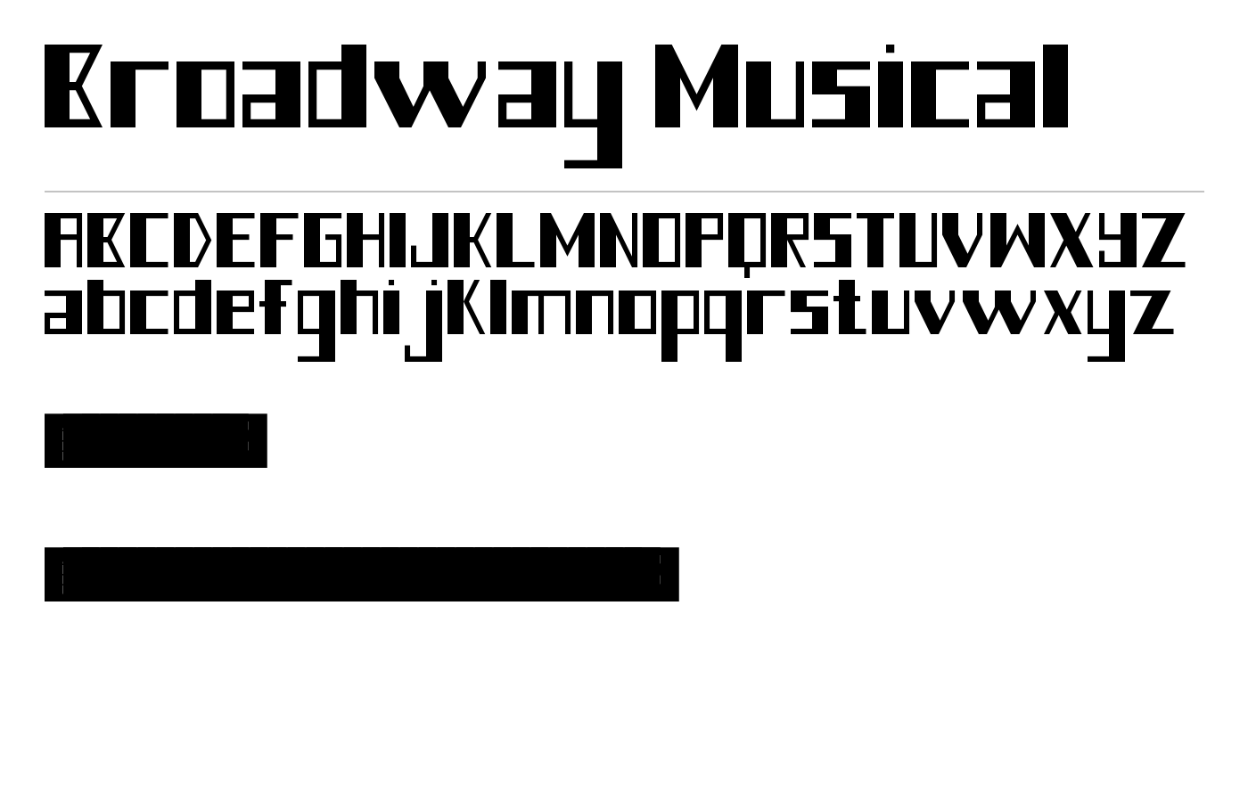 Broadway Musical Font preview