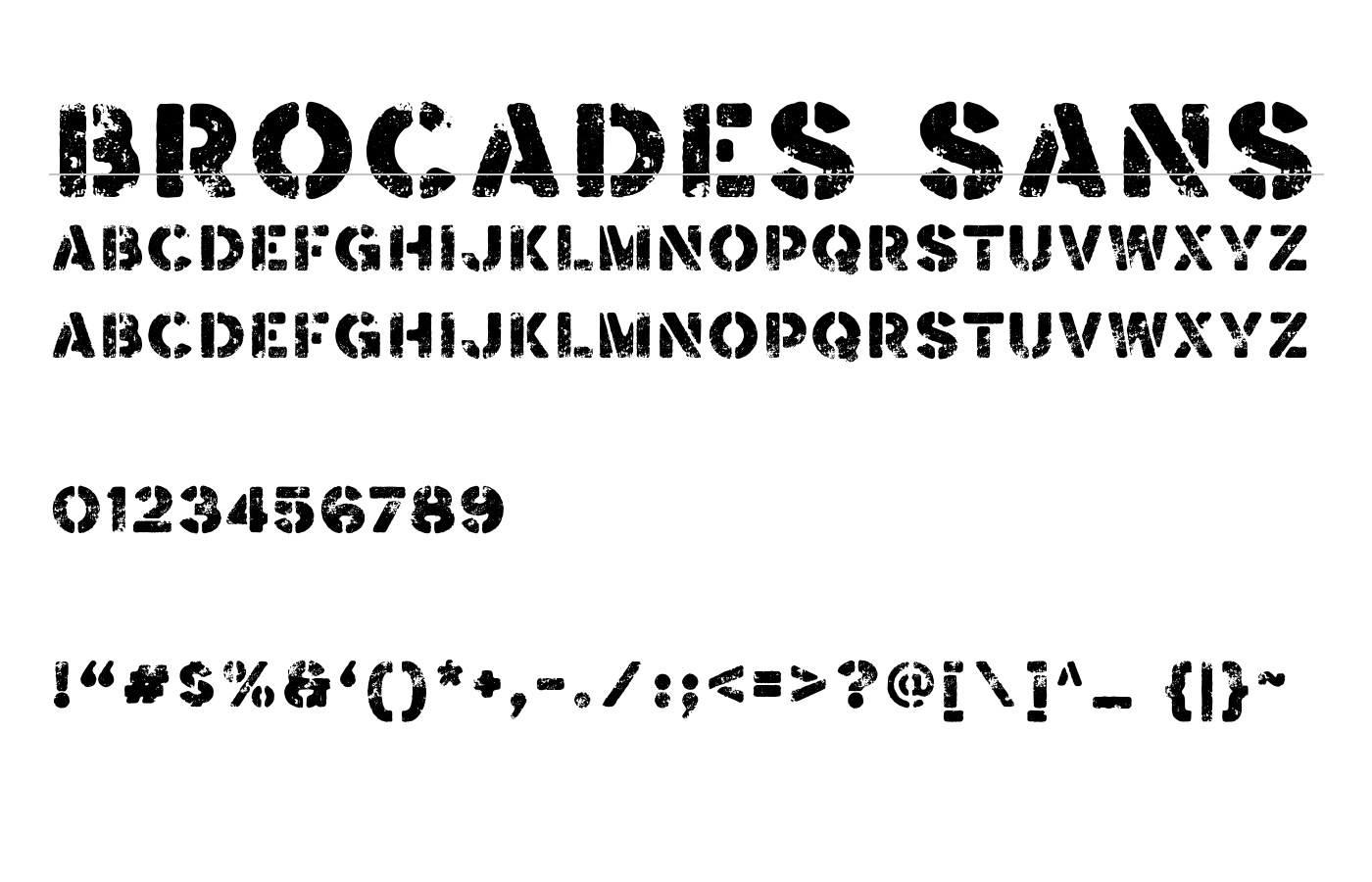 Brocades Sans Font preview