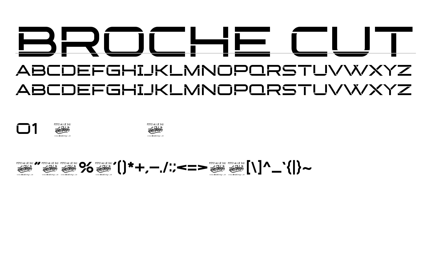Broche Font preview