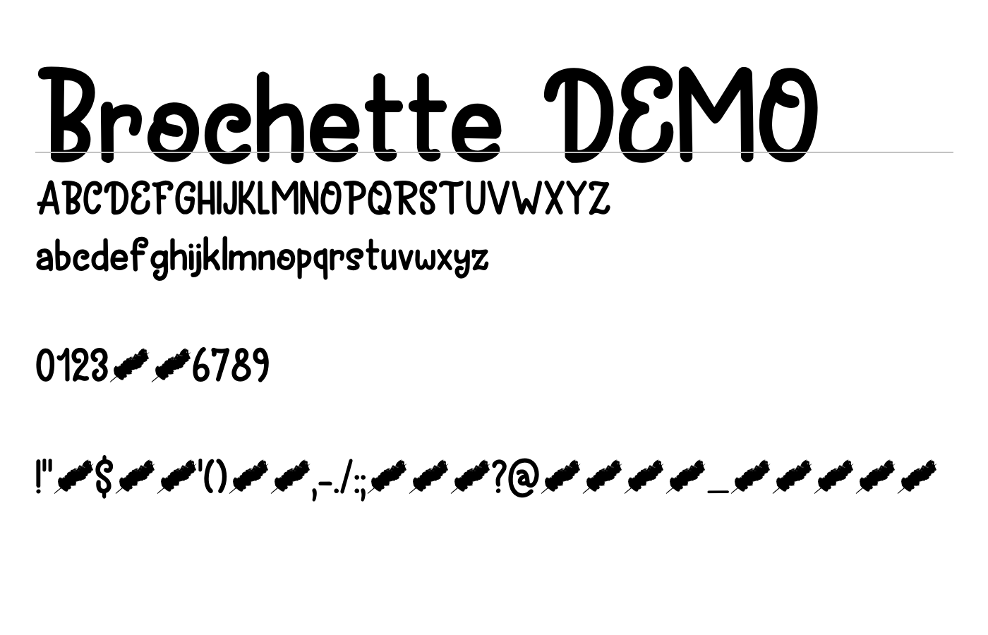 Brochette DEMO Font preview