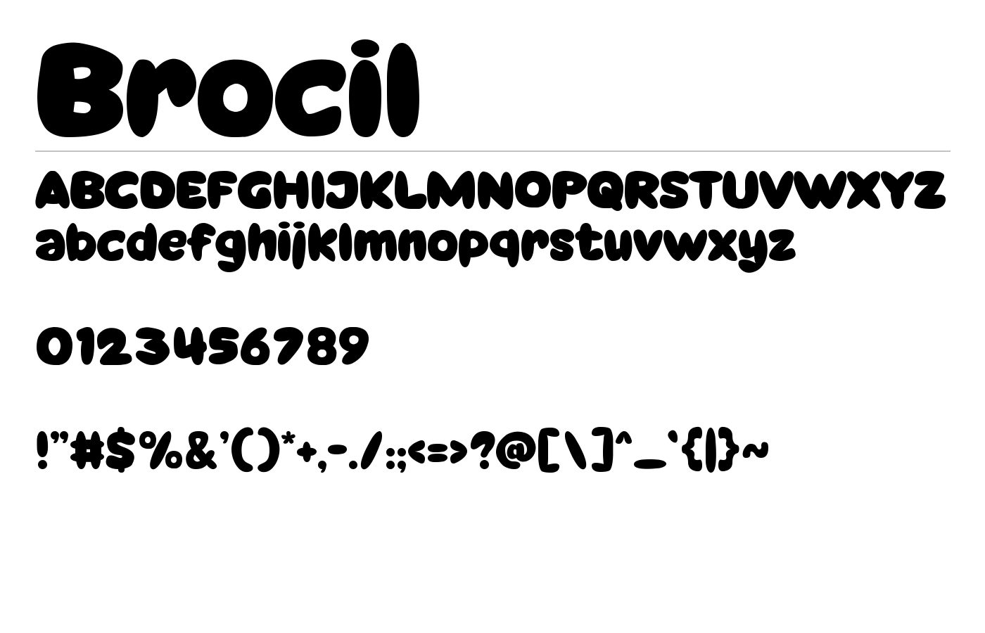 Brocil Font preview