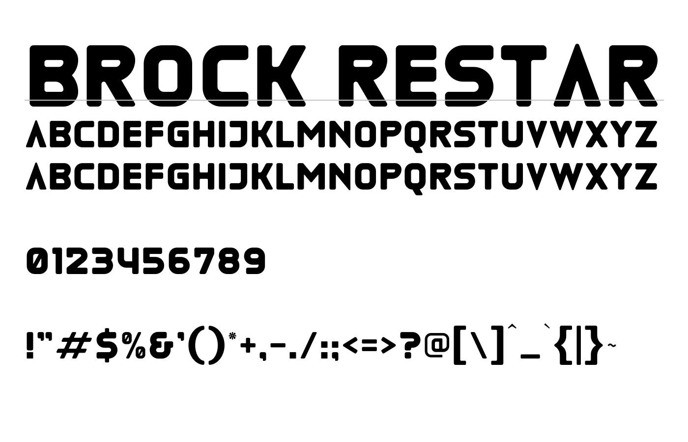Brock Restar Font preview