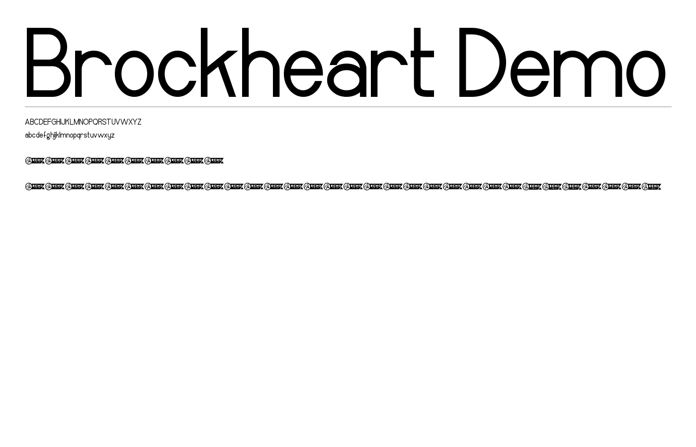 Brockheart Demo Font preview