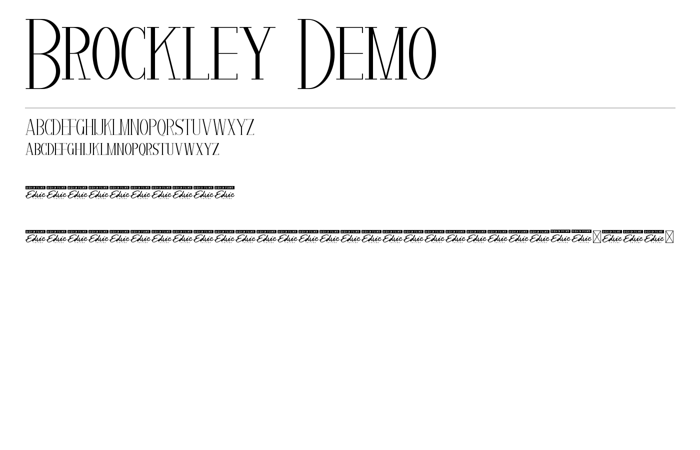 Brockley Demo Font preview