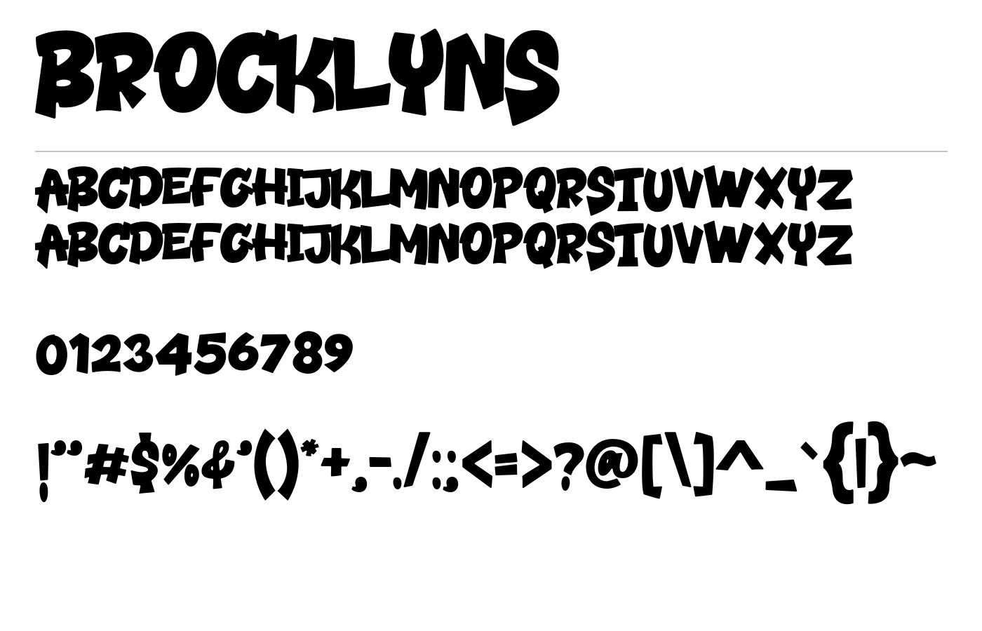 Brocklyns Font preview