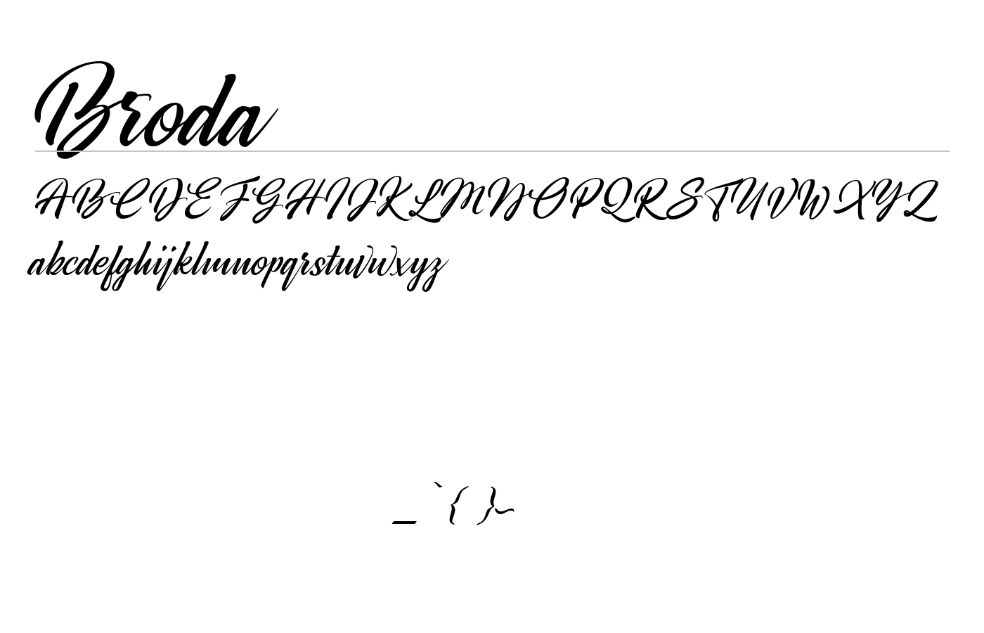 Broda Font preview